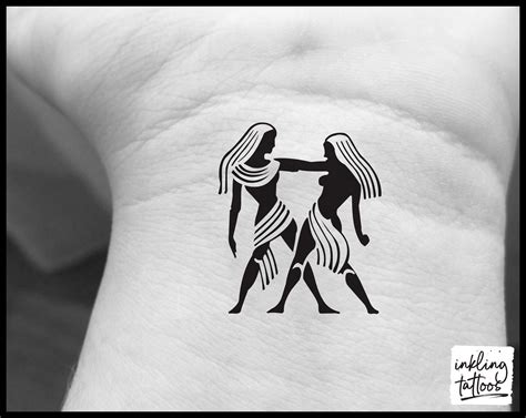 gemini air sign tattoo